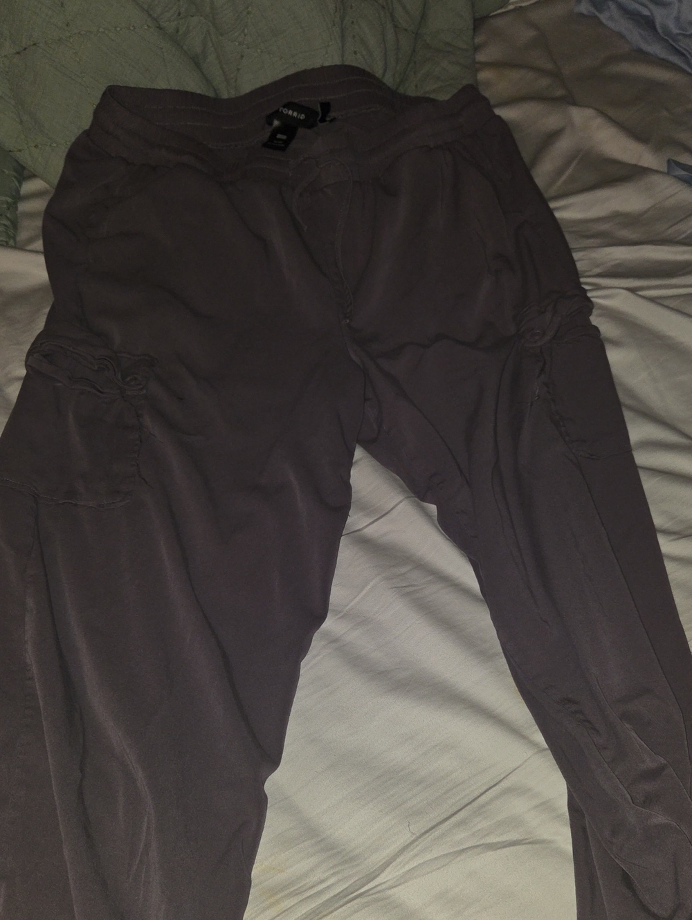 torrid Womens Drawstring Catgos in Medium Gray